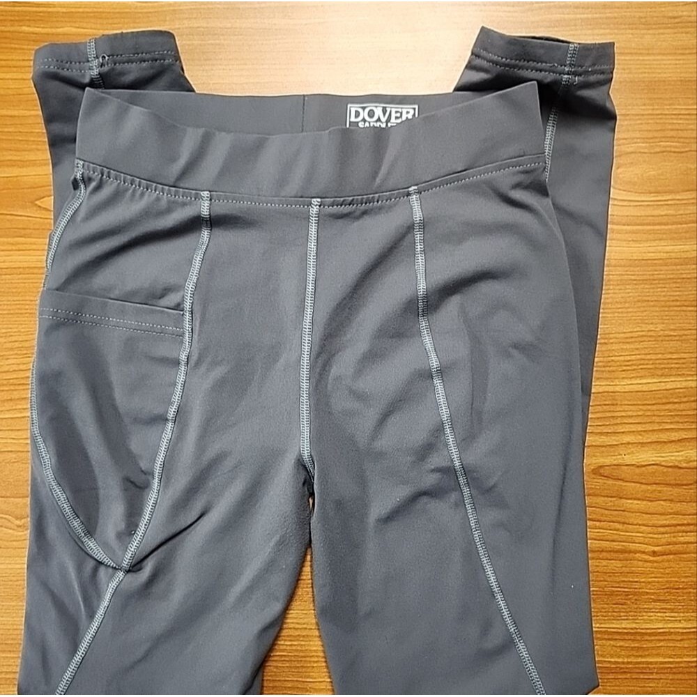 Dover Saddlery Riding Sport Girls’ Silicone Knee-Patch Gray Breech Tight XL Kids